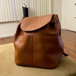 Cuyana Leather Backpack, Brown